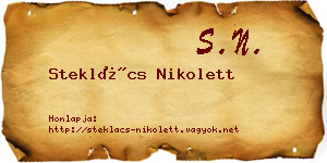 Steklács Nikolett névjegykártya