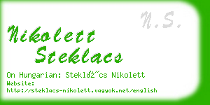 nikolett steklacs business card